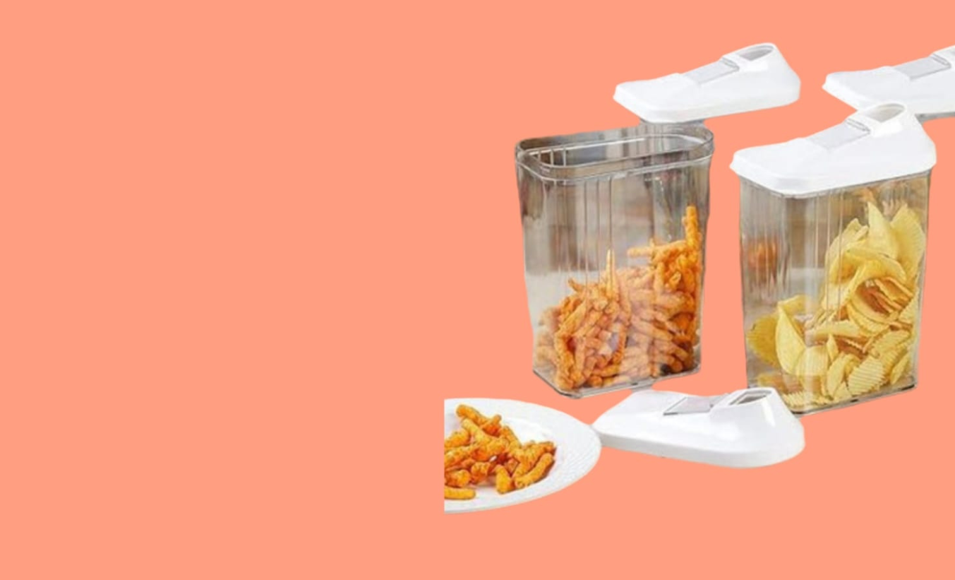 Smart Flip-Lid Airtight Storage Dispenser (Set of 3)